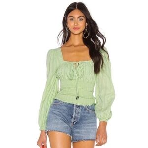Free People Lolita Top In Queen Green
